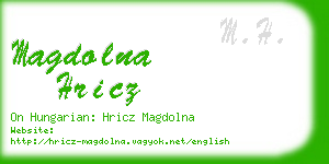 magdolna hricz business card